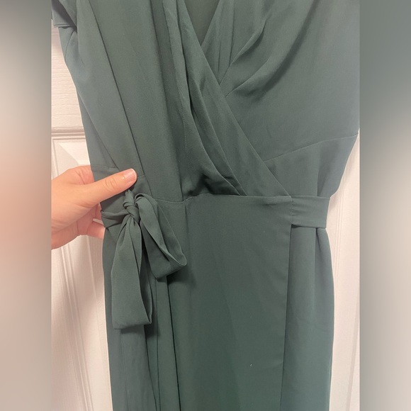 Aritzia Babaton Midi Wrap Dress Emerald Green, Size M - Picture 2 of 6